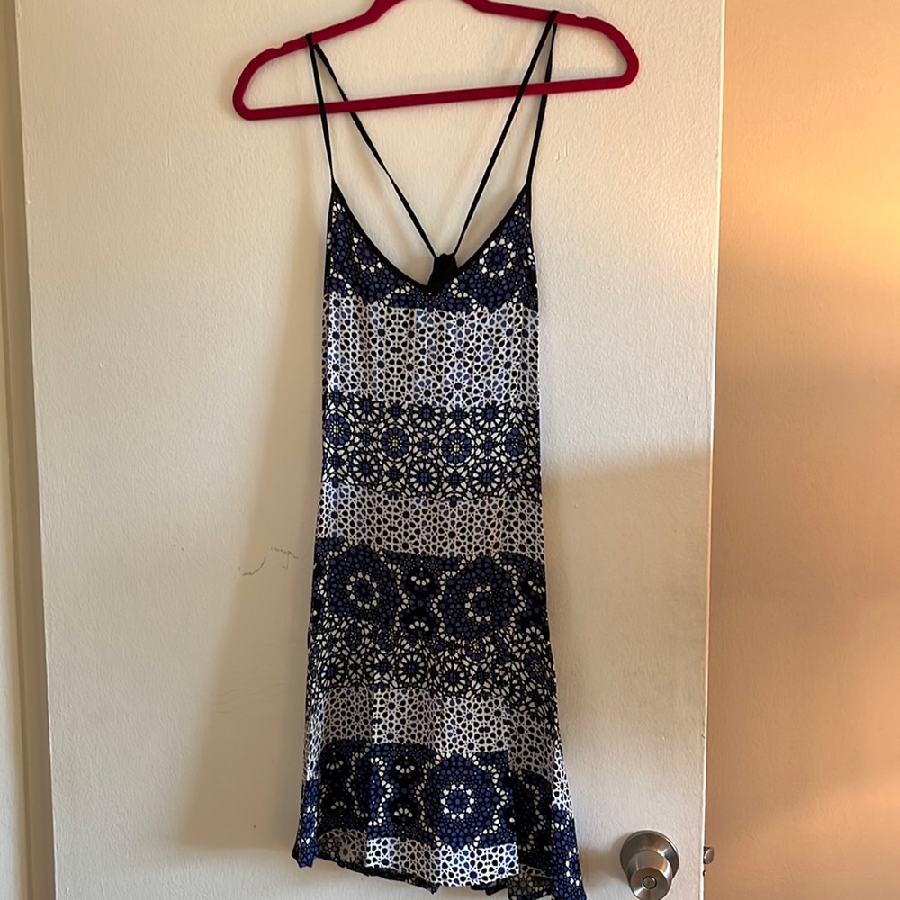 Blue and White Dress